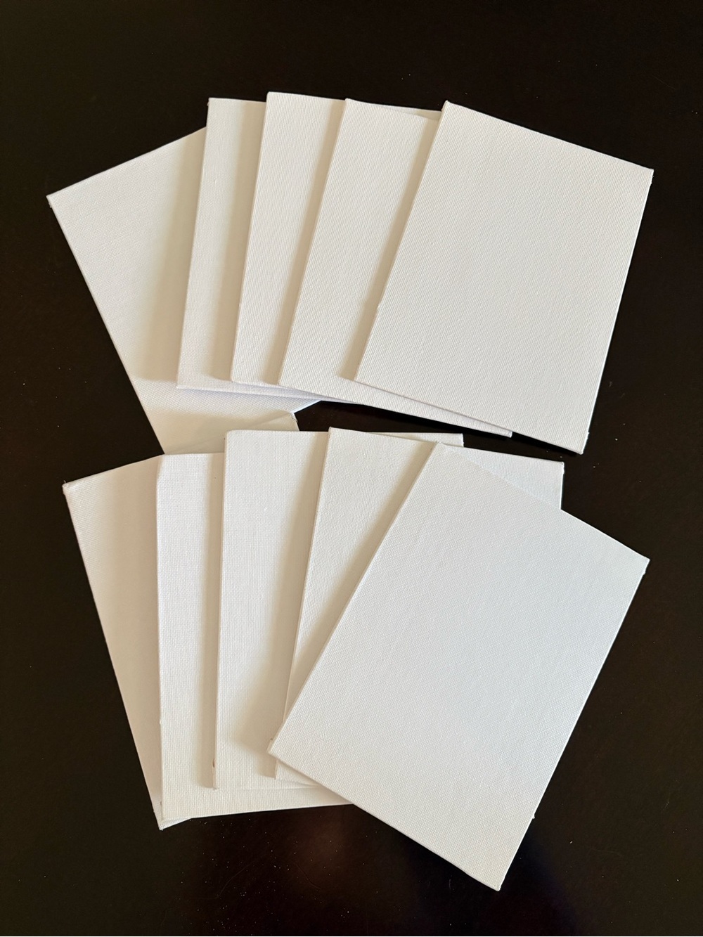 10 - 5x7 Blank White Mini Canvases for Craft Parties